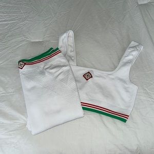 Casablanca ribbed 2 piece set